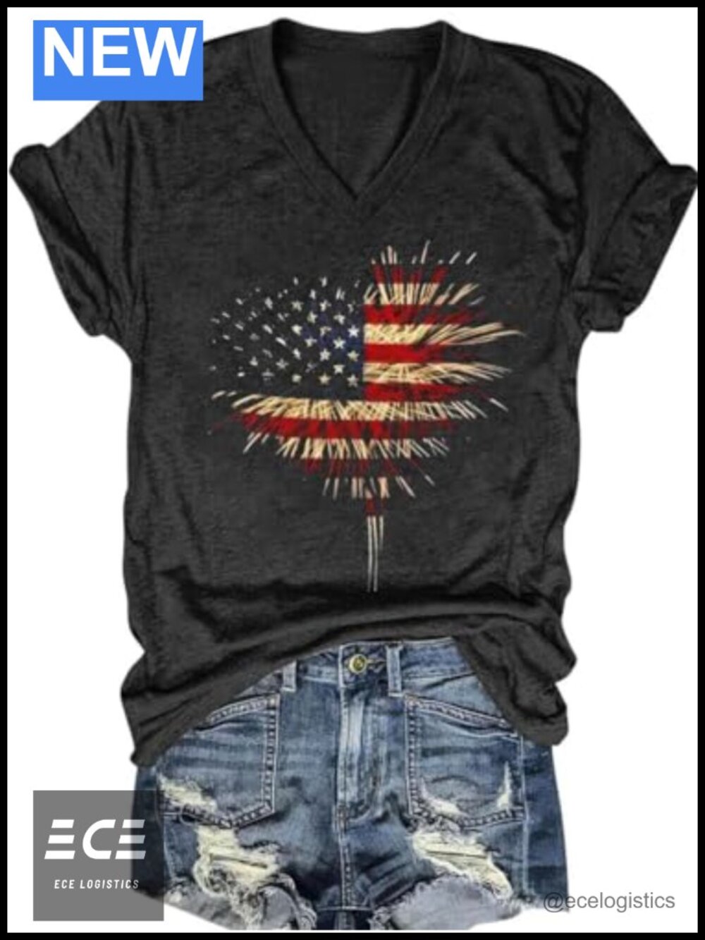 Women's V-Neck Dragonfly Graphic T-Shirt Short Sleeve Boho Summer Tee